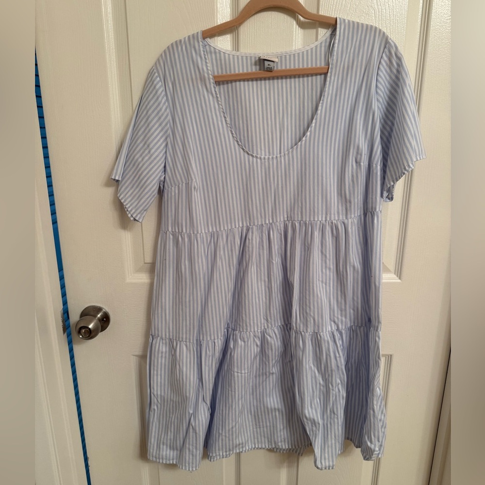 a new day Light Blue Striped Tunic